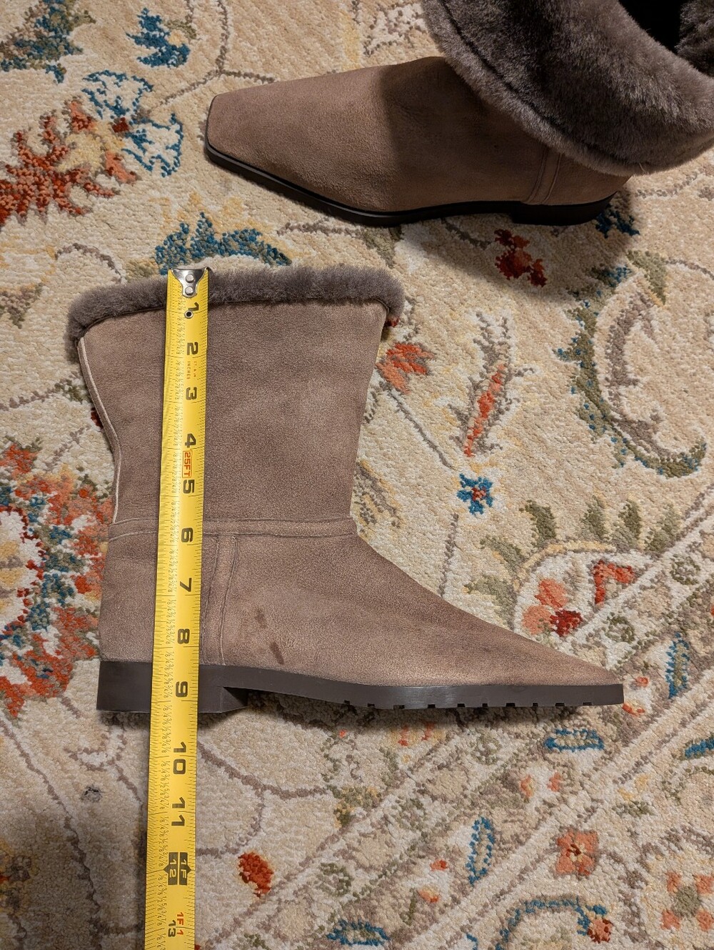 TOTEME Shearling-lined suede ankle boots - Picture 12 of 16